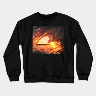 Sunset inside heart wave Crewneck Sweatshirt